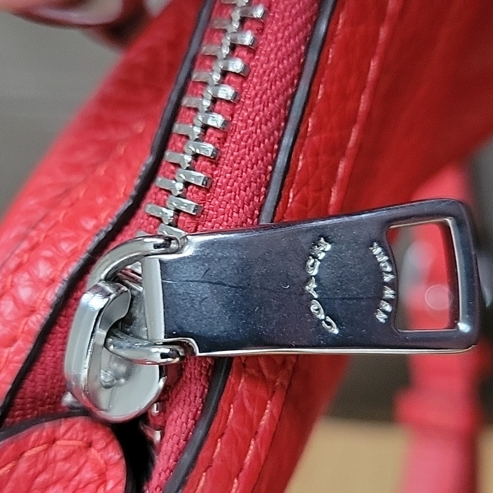 Coach Aria Crossbody Bag In Bright Poppy - Picture 14 of 16